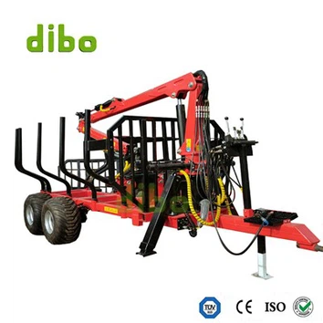 Log Grapple Crane med trailer