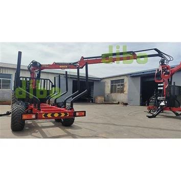 Log trailer kran